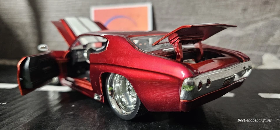 Coche fundido a presión Jada Big Time Muscle 1971 Chevelle SS 1:24 SIN CAJA Foto 3 de 4