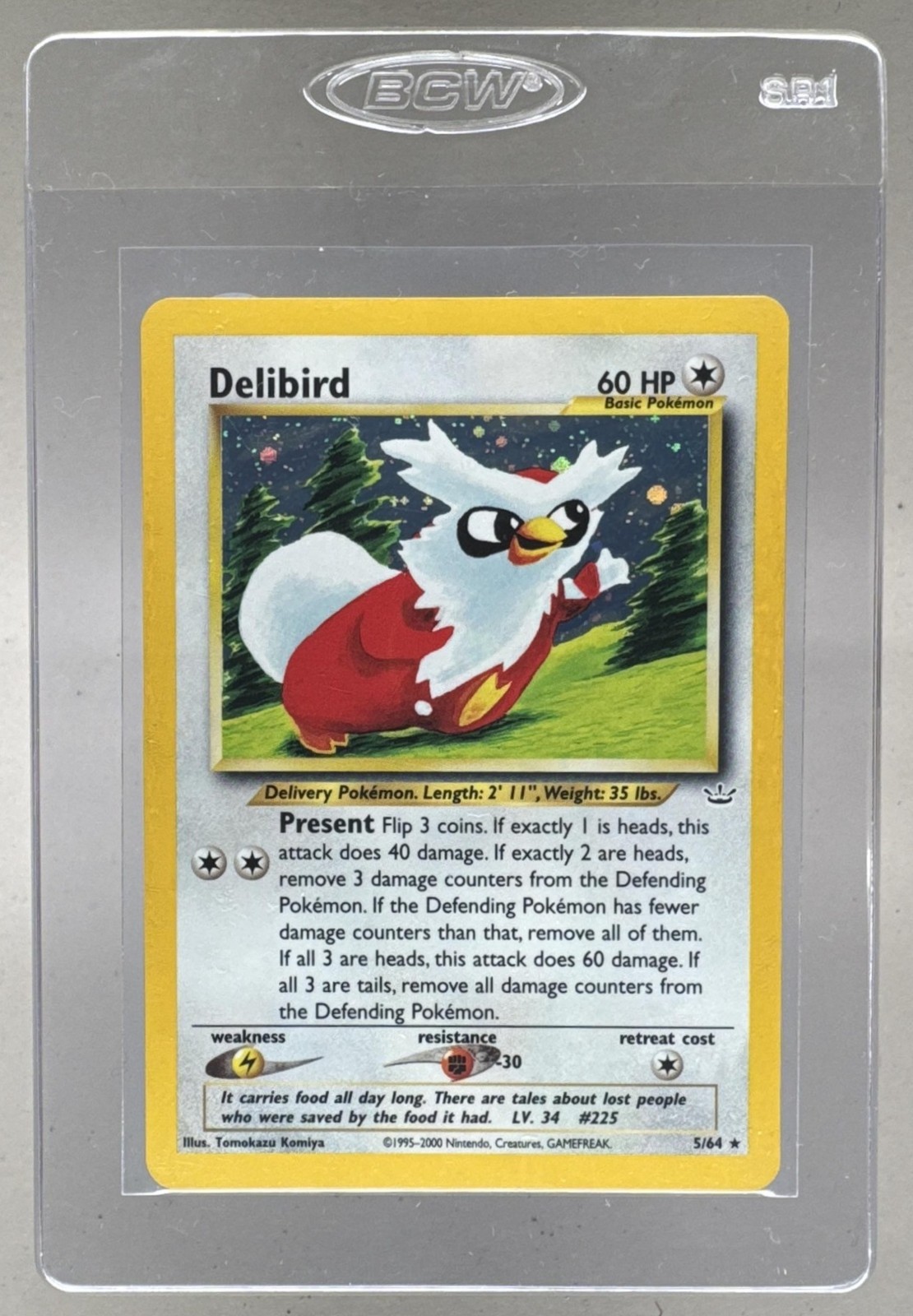 Delibird 2001 Pokemon Neo Revelation #5 Holo A1