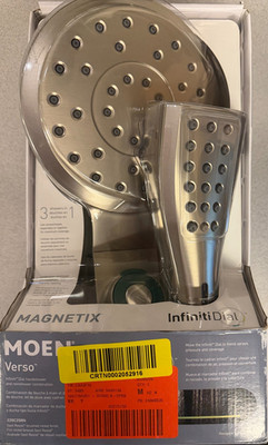 Moen 220C2SRN Verso Dual Combo Shower With Infiniti Dial in Brushed Nickel
