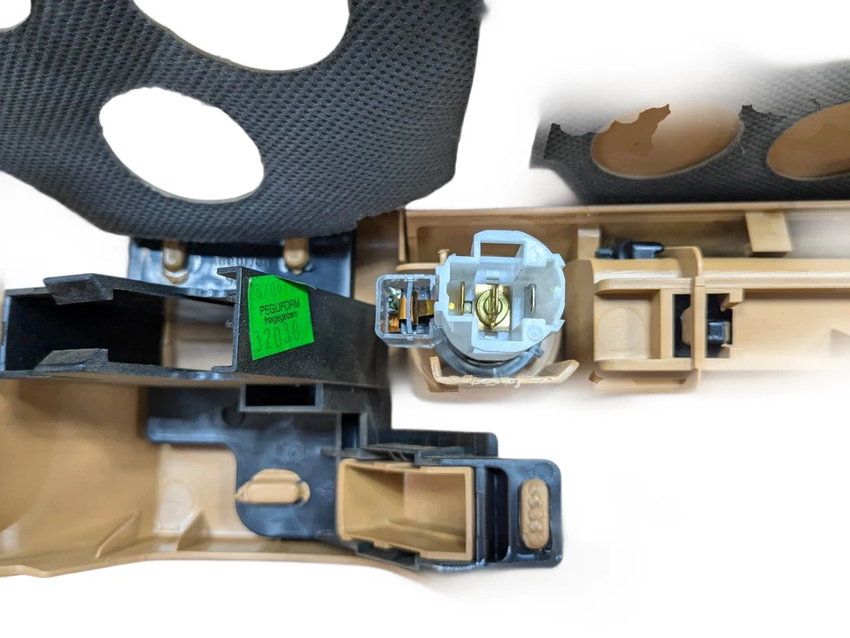 Porsche Cayman 2006-2008 OEM consola central delantera reposabrazos almacenamiento beige Foto 4 de 4