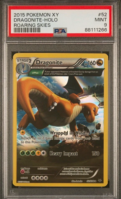 Dragonite 52/108 Holo Rare Roaring Skies Pokemon PSA 9 