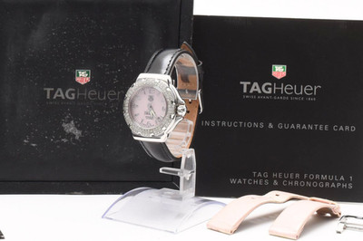 [ N MINT ] TAG Heuer Formula 1 WAC1216-0 Diamonds Pink Shell Dial Women's Watch