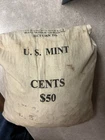 Bank Bag Of 35 Pounds Wheat Pennies Lot Bulk Copper $50