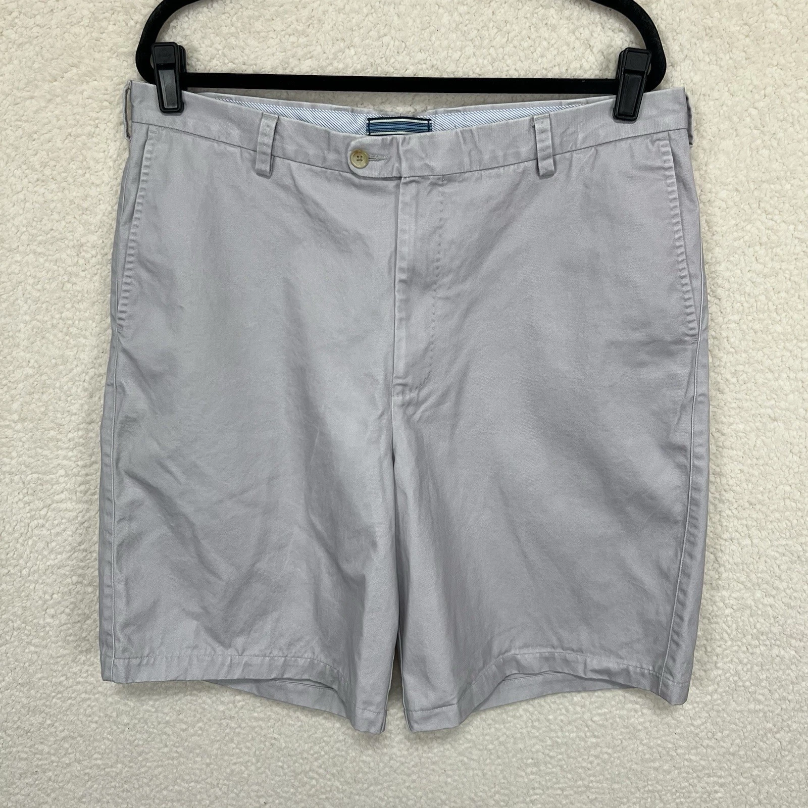 Peter Millar Chino Shorts Men’s 38x9.5 Gray Golf Flat Front Cotton Casual