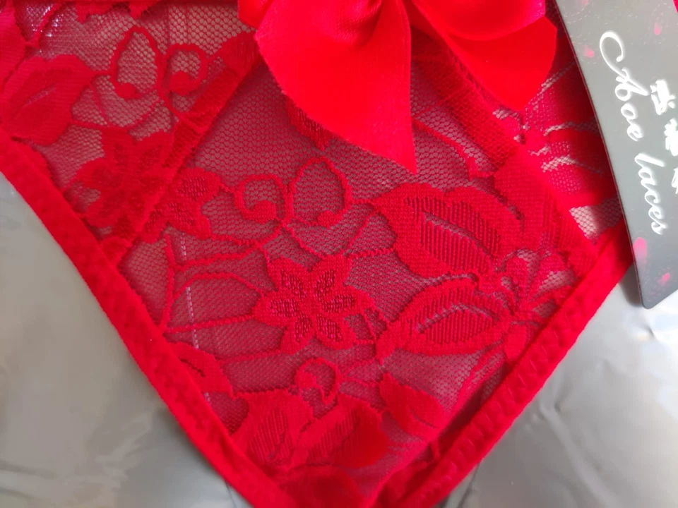 Sexy Dessous: Spitzen-Tanga - ROT - Bild 3 von 4