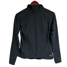 Arc’teryx Women's Full Zip Hoodie Jacket Fleece Lined Black Size Small Mid Layer