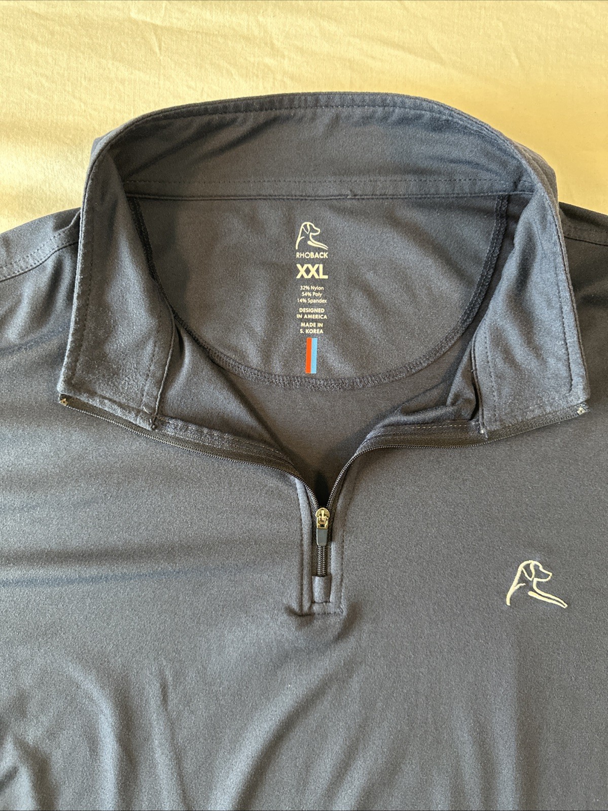 Rhoback Pullover Navy Blue Performance Quarter Zi… - image 2