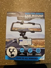 Car Mount Holder Cellphone Stand Rear-View Mirror Clip 360 Universal