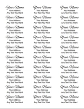 60 Personalized Elegant Cursive Script Address Labels Custom Stickers Free SH