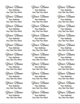 60 Personalized Elegant Cursive Script Address Labels Custom Stickers Free SH