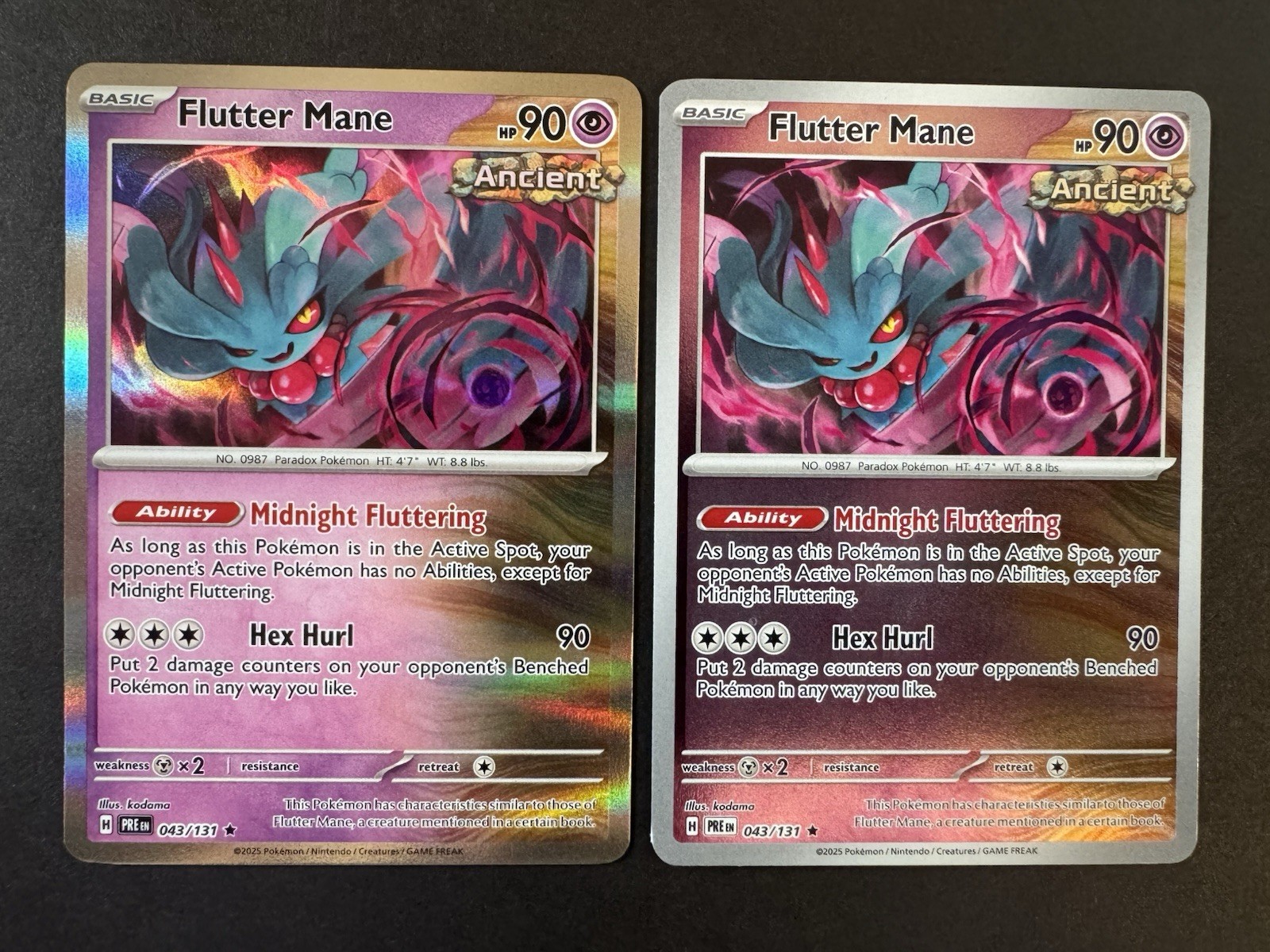 Pokemon Card TCG Flutter Mane Holo/Reverse Holo Prismatic Evolutions 043/131