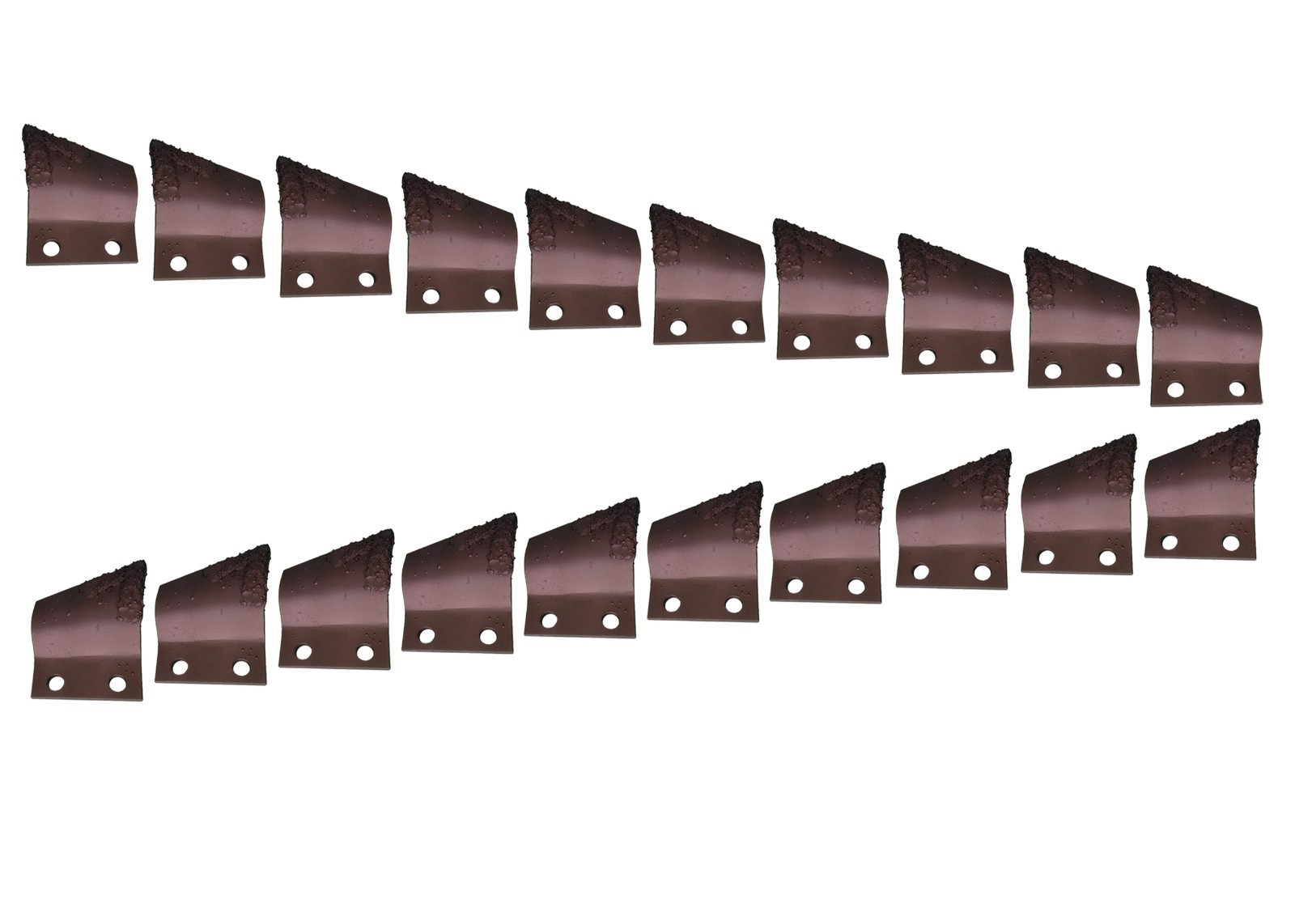 10LH + 10RH Carbide Trencher Cup Teeth 135924 & 135925 fits chains with 2" Pitch