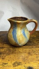 Teleflora Ceramic Pitcher Beautiful Color Blues Browns & Tans 6" Tall