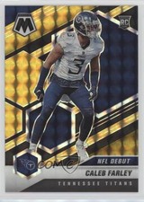 2021 Panini Mosaic NFL Debut Choice Black Gold Prizm 4/8 Caleb Farley #258 1h7f
