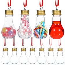 25 Pcs Clear Fillable Baubles Christmas Ornament Balls for Drinks