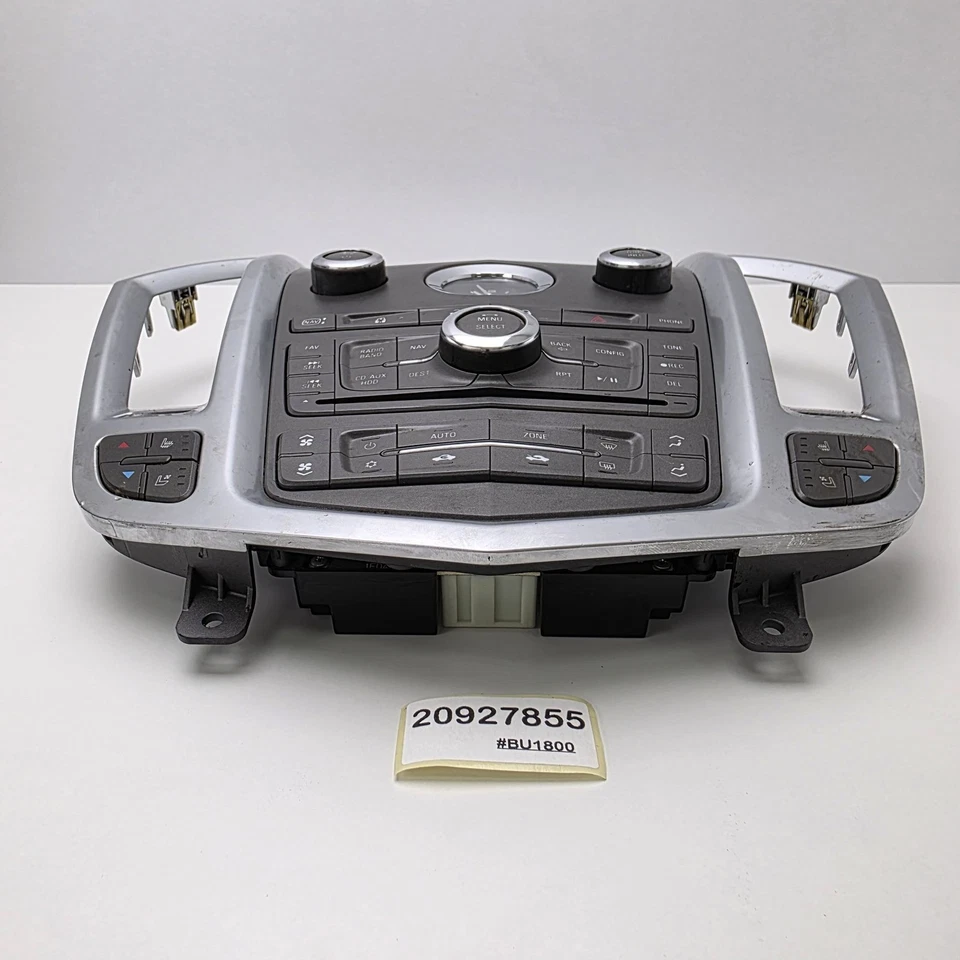 2010-2012 Cadillac SRX Navigation Radio Climate Control Panel 20927855 - Image 3 of 4