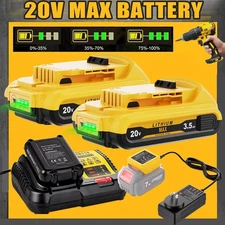Battery/Charger For DeWalt 20V 20 Volt Max Lithium DCB201 DCB203 DCB206 DCB207