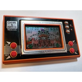 NINTENDO GAME AND & WATCH FIRE ATTACK Wide Screen1982 Direct From Japan