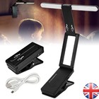 10 LED Clip on Music Sheet Stand Lamp USB Rechargeable Foldable Light for Piano
