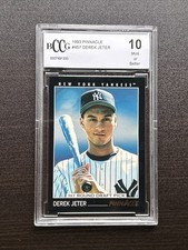 💥Derek Jeter 1993 Pinnacle #457 RC Graded Beckett BCCG 10 MINT Or Better