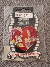 Disney Soda Fountain Roger Jessica Rabbit Valentines Day 2008 LE300 Pin