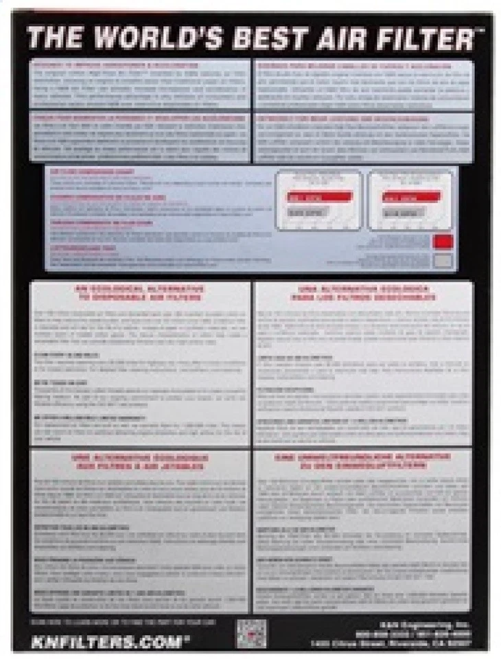 Filtro de aire de alto flujo K&N 33-2388 para Volvo S60/V60/V70/S80/XC70/XC60 2005-2018 Foto 4 de 4