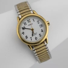 Timex Indiglo Stretch Band Quartz Analog Women's Watch Sz. 6" New Battery