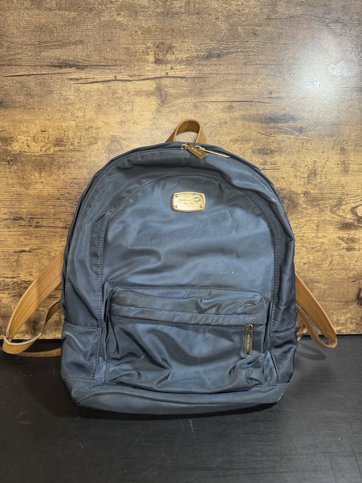 Michael kors Black Jet Set Backpack Saffiano Leather Trim