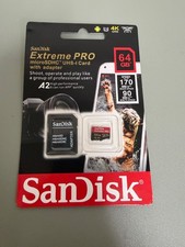 SanDisk Extreme PRO 64GB microSDXC UHS-I U3 A2 170MB/s Card w/ SD Adapter