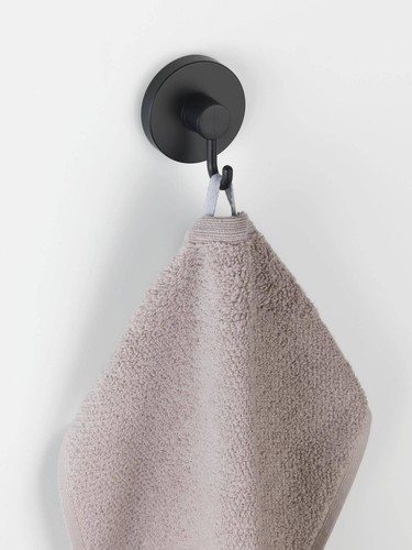 Gancho para toallas Vacuum-Loc, 2 piezas, negro, Wenko - Imagen 2 de 5