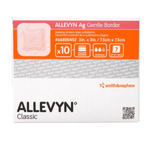Smith & Nephew Classic Allevyn Ag bordo delicato 3" x 3" (scatola da 10) - 66800452