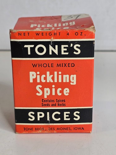 Vintage 1950's Tone's Pickling Spice Box Four Ounce - Picture 3 of 8
