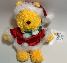 NWT Japan Disney Store All Seasons Pooh Beanie Bean Bag Plush Month 12 Santa