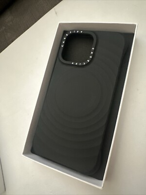 CASETIFY iPhone 15 Pro Max Silicone Ripple Black Magsafe 2X
