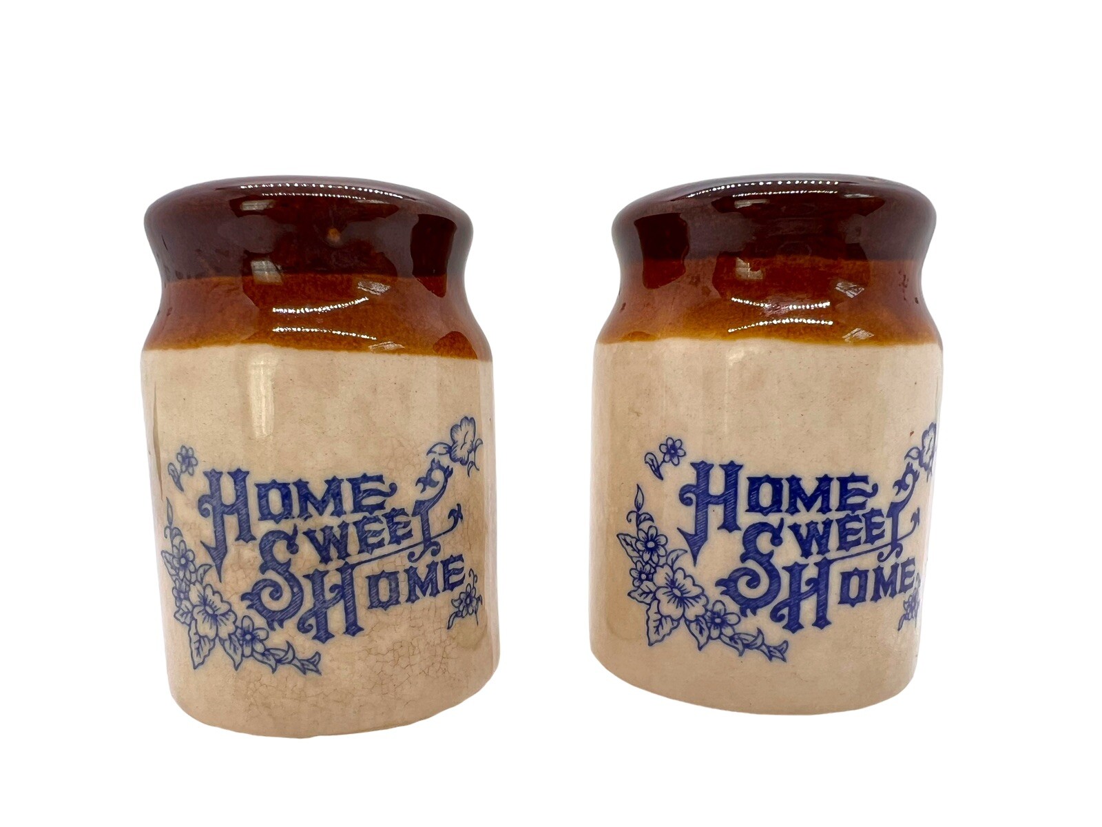 Vintage Home Sweet Home Croc Salt And Pepper Shakers Farmhouse Kitchen