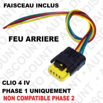 MDKAUTOPART CONNECTEUR PLATINE AMPOULE FAISCEAU FEU ARRIERE CLIO 4 CLIO IV PHASE 1