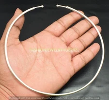 Choker Collar 925 Sterling Silver Overlay Flexible Easy To Wear Necklace