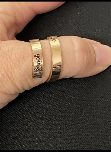 Rose gold keep f*ing going twist statement ring, awareness jewelry - Picture 5 of 8