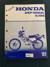 Used Honda XL125S Dual Sport Motorcycle Owners Manual