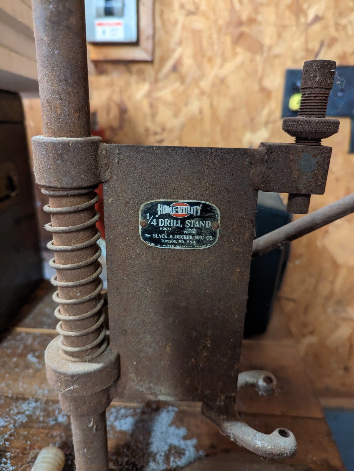 Vintage MODEL 1 HOMEUTILITY 1/4" Drill Stand The BLACK & DECKER MFG CO