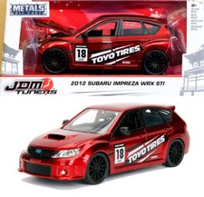2012 Subaru Impreza WRX STI JDM Tuners TOYO Tires Rot Red 1:24 Jada Toys 30389