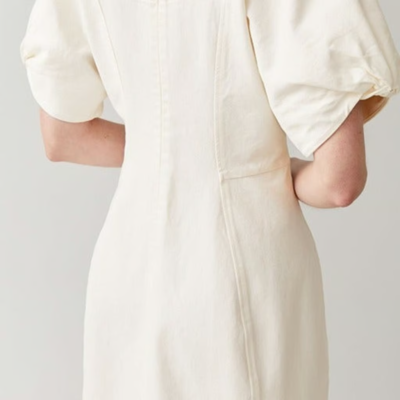 NWT COS ORGANIC COTTON DENIM DRESS, Sz 2, Color White | eBay