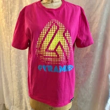 BLACK PYRAMID Faded Logo TEE SHIRT Neon Pink Very Rare Sample Size LARGE MEN