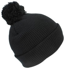 Best Winter Hats Quality Rib Knit Solid Color Cuffed Hat W/Pom Pom