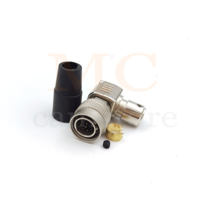 Connecteur Industriel Hirose HR10A-10P-10P / HR10A-10R-10S (73) Pour Caméra - 10 Broches, Argent