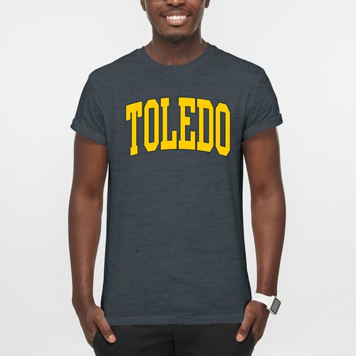 Toledo Rockets Mega Arch - NCAA University Short Sleeve T-Shirt - Picture 15 of 36