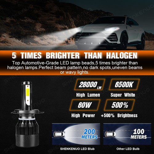 For Suzuki Grand Vitara 2001-2005 H4 LED Headlight H3 Fog Light Bulbs Kits 6000K - 第 8/12 張圖片