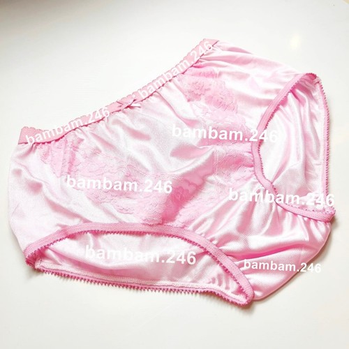 12x Lingerie Silky Semi Sheer Nylon Granny Underwear Briefs Sissy Lace Panties L - Picture 5 of 8