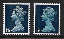 Sg 743Eva 1/6 Pre-decimal Machin PVA Greenish-Blue omitted  UNMOUNTED MINT/MNH
