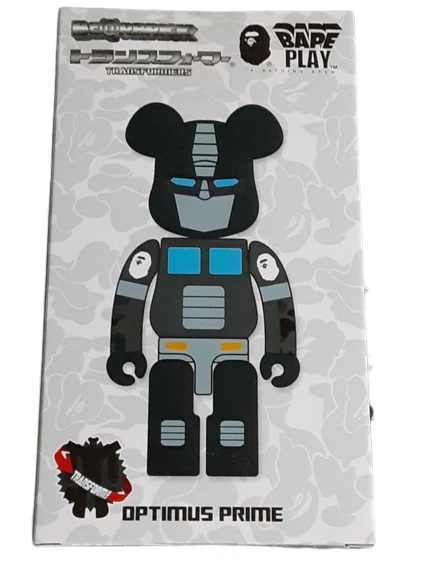 Be@rbrick TRANSFORMERS OPTIMUS PRIME BAPE(R) BLACK Medicom Brand New - Image 4 of 4